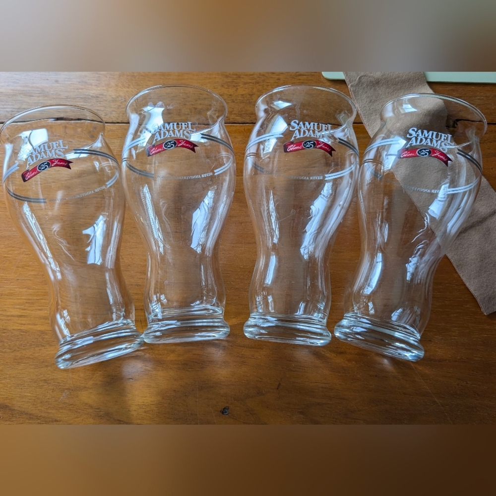 Samuel Adams Beer Glass X4